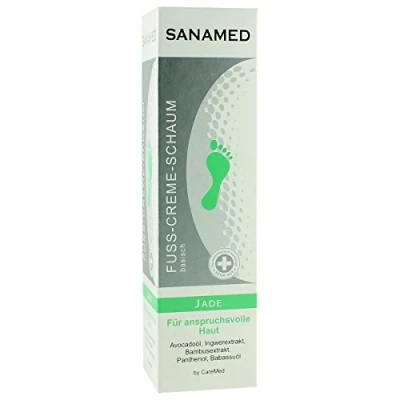 Abbildung von Sanamed Fuß Creme Schaum Jade Fußschaum für anspruchsvolle Haut, mit 5% Urea, 150ml, 150 ml