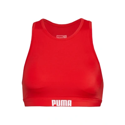 Abbildung von Puma Racerback SWIM TOP Bikinitop, Damen, Größe: Small, Red