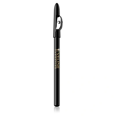 Abbildung von Eveline Cosmetics Eyelinerstift mit integriertem Anspitzer Ultraweiche Formel für mühelose Augen Make up Anwendung