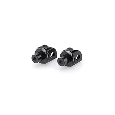 Abbildung von Puig Fussrasten Adapters Set Fahrer 6449N für Kawasaki Er 6F 06 16&#039;, 6N 05&#039; Ninja 250R 08&#039; 12&#039;, Schwarz