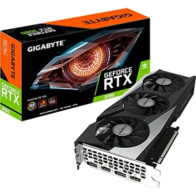 Abbildung von Gigabyte NVIDIA GeForce RTX 3060 GAMING OC V2 Graphics Card 12GB GDDR6, 192 bit, PCI E 4.0, 1837MHz Core Clock, RGB, 2x DP 1.4, 2 x HDMI 2.1, Ampere GV N3060GAMING 8GD