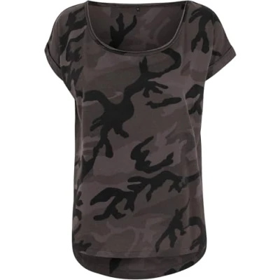 Abbildung von Build Your Brand Damen BY064 Ladies Tee T Shirt, Dark camo, S