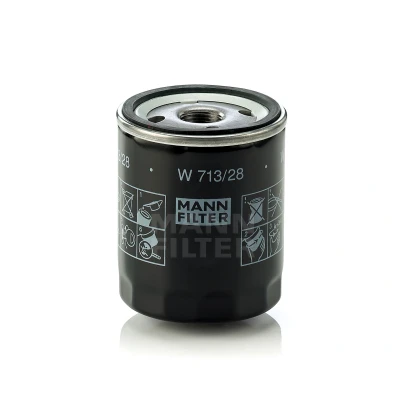 Abbildung von MANN FILTER W 713/28 Ölfilter 13/16 16 UN mit einem Rücklaufsperrventil Anschraubfilter ROVER: Mini Hatchback, 75, 600