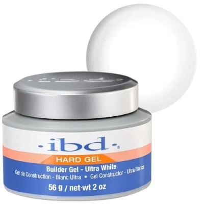 Abbildung von IBD Hard Gel UV Builder Ultra White, 1er Pack (1 x 56 g) MADE IN USA Premium Aufbaugel für Gelnägel