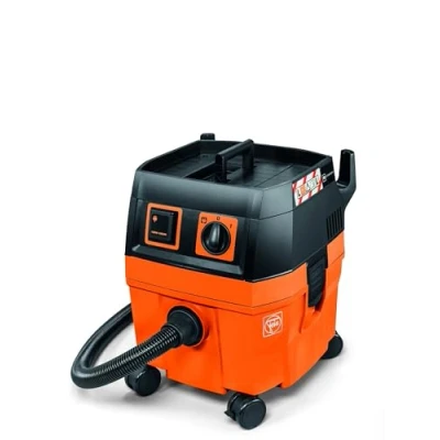 Abbildung von FEIN Dustex 25 L, Kompakter, leistungsstarker Nass /Trockensauger für den Anschluss von Elektrowerkzeugen beim Werkstatt und Montageeinsatz, Orange