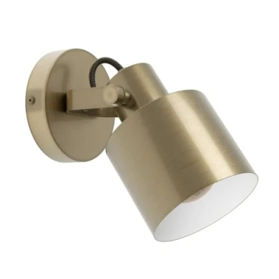 Abbildung von EGLO Wandleuchte innen Southery, Wandlampe mit beweglichem Spot, eleganter Wandstrahler aus brüniertem Metall, Flur und Wohnzimmer Lampe E27 Fassung