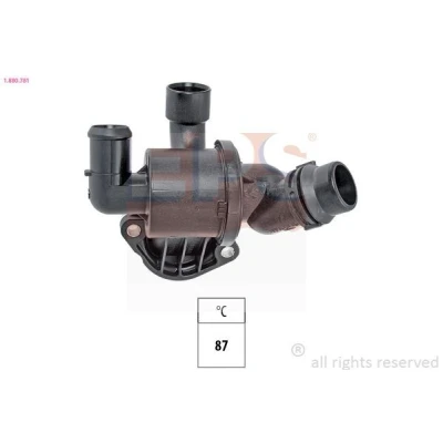 Abbildung von FACET 7.8781 Kühlwasserthermostat 87 Made in Italy OE Equivalent mit Dichtung AUDI: A6 C6 Avant, A4 B8 C7 SEAT: Exeo Saloon