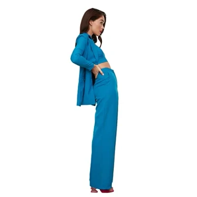 Abbildung von Trendyol Damen Hose Pants, Berliner Blau, 42 EU