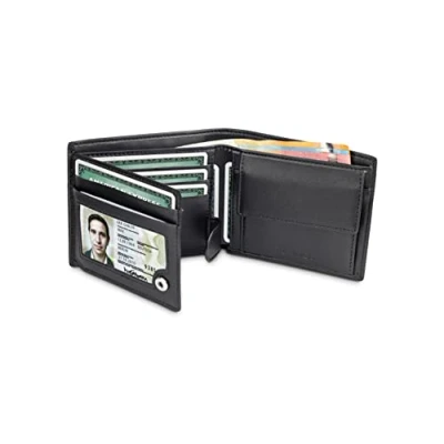 Abbildung von TRAVANDO Geldbörse Herren Tokyo mit RFID Schutz Geldbeutel schwarz Portemonnaie Portmonaise Geldtasche Brieftasche Hochformat Herrengeldbeutel Herrenbörse Herrengeldbörse Portmonee Geschenk Wallet