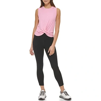 Abbildung von DKNY Platinum Twist Front TANK Top, Damen, Größe: Small, Bubblegum