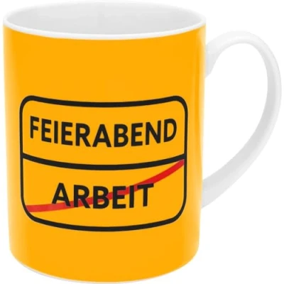 Abbildung von GRUSS &amp; CO XL Tasse mit Motivdruck &quot;Feierabend&quot; große Kaffeetasse, Porzellan, 60 cl, Spruch lustiges Geschenk, Männergeschenk 48924