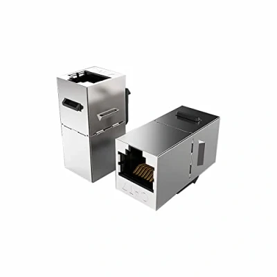 Abbildung von 10 Stück Cat7 Keystone Jack Inline Kupplung Sheilded RJ45 8P8C Stecker Cat7/Cat6A bis zu Gbit/s für Ethernet LAN Kabel Extender Adapter