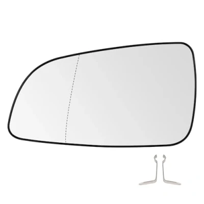 Abbildung von SENZEAL Spiegelglas Links Fahrerseite Beheizbar mit Trägerplatte für Opel Astra H 2004 2008 6428785 6428786 Außenspiegel Glas Ersatz (Links)