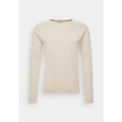 Abbildung von Jack &amp; Jones Jjehill CREW NECK NOOS Strickpullover, Herren, Größe: Medium, Oatmeal melange