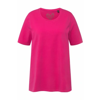 Abbildung von Ulla Popken, Damen, große Größen, T Shirt, A Linie, Rundhalsausschnitt, Halbarm