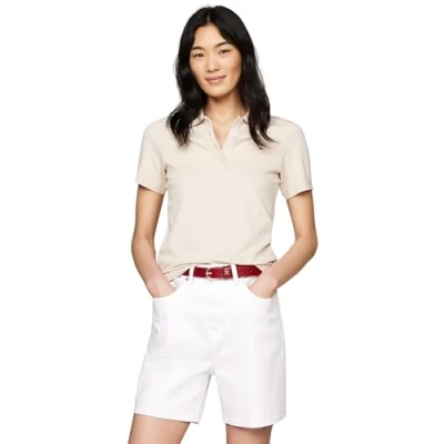 Abbildung von Tommy Hilfiger 1985 SLIM Poloshirt, Damen, Größe: 3XL, Classic beige