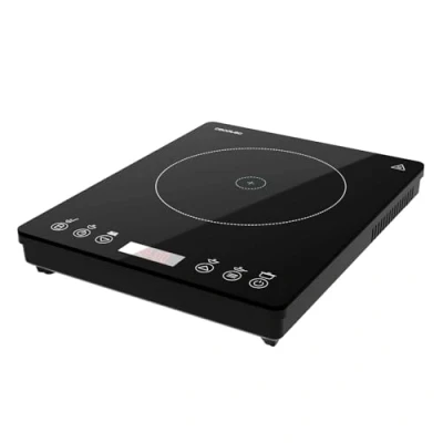 Abbildung von Cecotec Tragbare Induktionskochplatte 1 Brenner Full Magma Slim. 2000W Leistung in 8 Stufen, Design aus hochfestem Glas, Touchscreen Display, Timer, einfache Reinigung