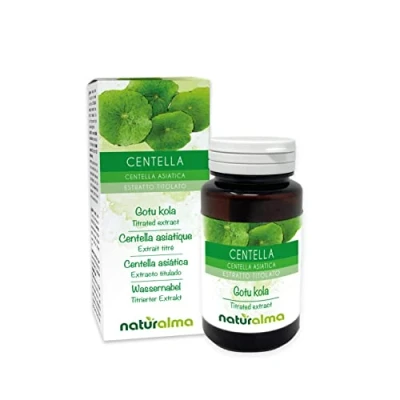 Abbildung von Wassernabel (Centella asiatica) Naturalma 20% Asiaticoside 120 Tabletten à 500 mg Nahrungsergänzungsmittel mit titriertem extrakt und Konzentrat Veganer