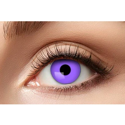 Abbildung von Eyecatcher 84063141 651 Farbige Kontaktlinsen, 1 Paar, für 12 Monate, Lila, Karneval, Fasching, Halloween