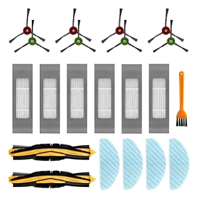 Abbildung von LOHILL Filter Bürste Wischtuch Ersatzteile Zubehör für Ecovacs DEEBOT N10 Plus N8 N8+ Pro Pro+ OZMO T8 T8+ AIVI AIVI+ T9 T9+ Staubsauger Roboter (21 Stück)
