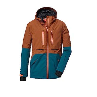 Abbildung von killtec Jungen Skijacke/Funktionsjacke mit Kapuze und Schneefang, wasserdicht KSW 127 BYS SKI JCKT, braun, 164, 39668 000
