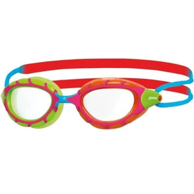 Abbildung von Zoggs Kinder Schwimmbrille Predator, Schwimmbrille, Grün/Orange/Rot/Blau/Transparent, 6 14 Jahre