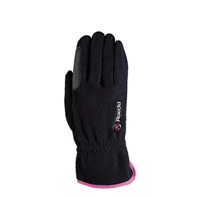Abbildung von Roeckl Sports Junior Winter Handschuh Kairi, Kinder Reithandschuh, Schwarz/Pink, 5