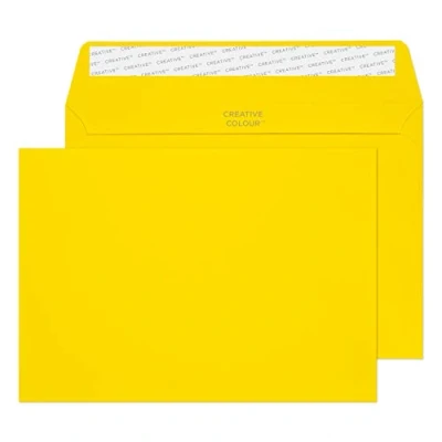 Abbildung von Blake Creative Colour 45303 Farbige Briefumschläge Haftklebung Bananen Gelb C5 162 x 229 mm 120 g/m² 25 Stück
