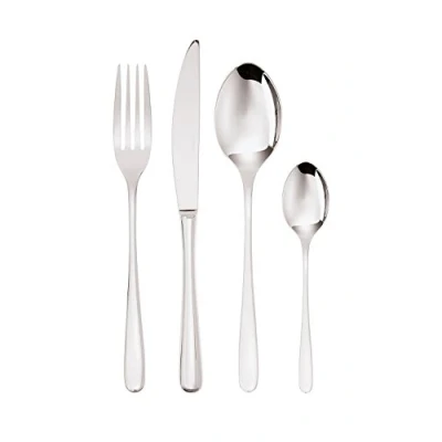 Abbildung von Sambonet 52553 81 Taste Monoblock Edelstahlgeschirrset 18/10, für 6 Personen, 24 teilig: Gabeln, Löffel, Messer, Teelöffel, Spülmaschinenfest