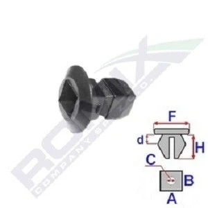 Abbildung von ROMIX C60672 Clip VOLKSWAGEN: Golf 4, Passat B6 Saloon, Eos, AUDI: Q7, 80 B4 A3 Hatchback, SEAT: Leon III ST, Alhambra II, I Hatchback