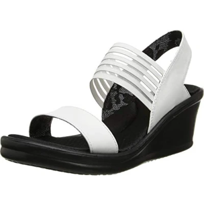 Abbildung von Skechers Damen Rumbers Sci Fi Slingback Sandalen, Weiß (White), 41 EU