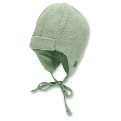 Abbildung von Sterntaler Baby Mädchen Mütze Melange Baby, Kappe Kinder aus Microfleece (recycelt) mit Bindeband grün, 43