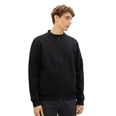 Abbildung von TOM Tailor Denim FULL ZIP Sweatjacke, Herren, Größe: Medium, Black