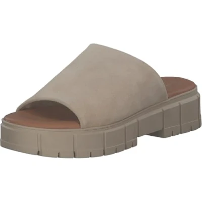 Abbildung von Tamaris Pantolette hoch, Damen, Größe: 38, Tan suede Leder