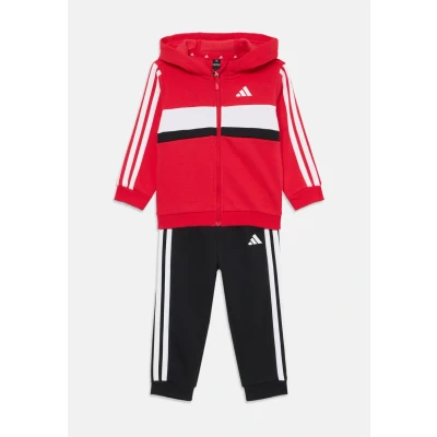 Abbildung von adidas Performance Tiberio KIDS SET Unisex Trainingsanzug für Kinder, Größe: 98, Pure ruby/white/black