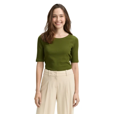 Abbildung von TOM Tailor Tshirt basic, Damen, Größe: XL, Deep ivy green
