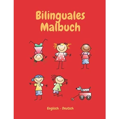 Abbildung von Bilinguales Malbuch: für Kinder. Englisch Deutsch. Tiere &amp; Obst spielend lernen