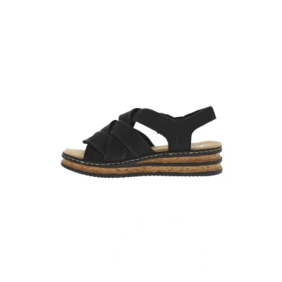Abbildung von Rieker Damen Pantoletten 62908, Frauen Slipper,Schlupfschuhe,schluepfschuhe,Slides,Slip ons,Backless Slipper,Gartenschuhe,schwarz (00),39 EU / 6 UK