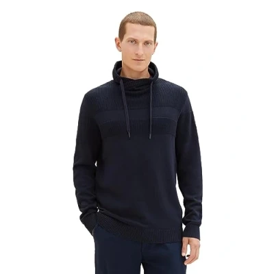Abbildung von TOM TAILOR Herren 1038246 Basic Strick Pullover aus Baumwolle, 10668 sky Captain Blue, XXL