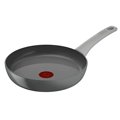 Abbildung von Tefal C42704 Renew On Bratpfanne 24 cm Keramikversiegelung umweltfreundlich recycelt Thermo Signal für alle Herdarten Induktion Unbedenklich Grau