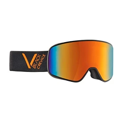 Abbildung von Black Crevice Skibrille Schladming Doppelscheibe, Anti Fog Beschichtung, UV400 Schutz (Black/orange, L (Kopfumfang 58 61 cm))…