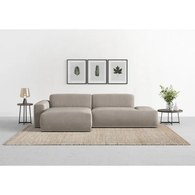 Abbildung von TRENDMANUFAKTUR Ecksofa »Braga, mit hochwertigem Kaltschaum, L Form, in Cord erhältlich« modernes Sofa, Couch hohem Sitzkomfort, 275/72/160 cm (B/H/T)