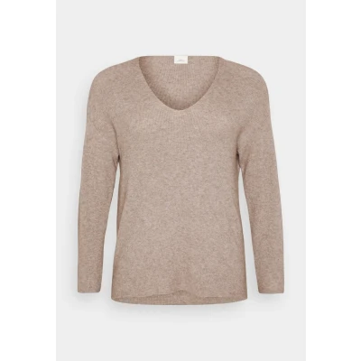 Abbildung von ONLY CARMAKOMA V Ausschnitt Pullover »CARIBI LS RIB LOOSE NECK CC KNT«
