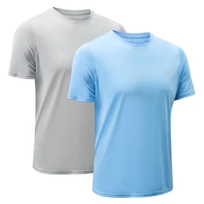 Abbildung von MeetHoo Herren Up2st Rash Guard Shirt, Grau Blau, XL EU