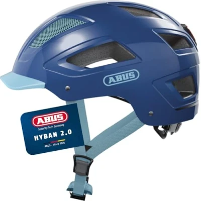 Abbildung von ABUS HYBAN 2.0 Fahrradhelm, Blau (Glacier Blue), M, M (52 58 cm)