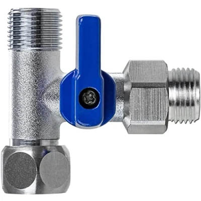Abbildung von Absperrhahn, Absperrventil Adapter T Stück verschiedene Größen zum Anschluss von Wasserfilter Umkehrosmose, Side by Kühlschränke, Kaffeemaschine, Größe: (3/8 AG x 3/8 ÜM)