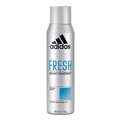 Abbildung von adidas Fresh Anti Transpirant Deo Spray für ihn, 48 Stunden Trockenschutz und extra langanhaltende Frische, 150 ml