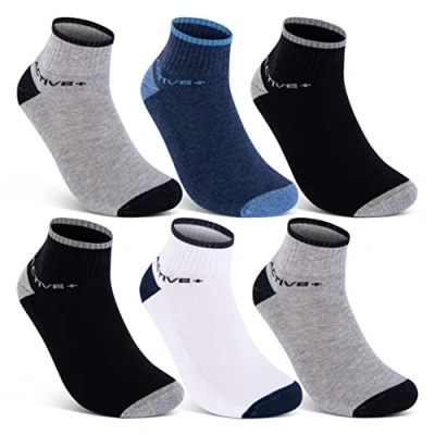 Abbildung von Sneaker Socken Herren Quarter Sportsocken Gepolstert Frotteesohle Atmungsaktiv Baumwolle 16210 WP (6 Paar 47 50)