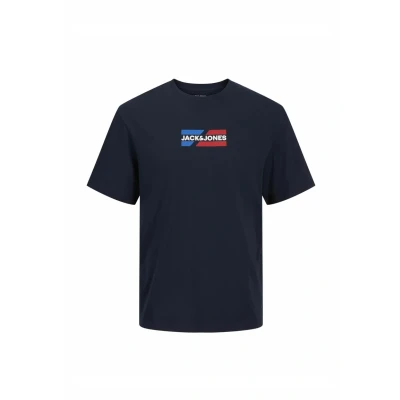 Abbildung von Jack &amp; Jones LOGO Rundhals Tshirt print, Herren, Größe: XL, Sky captain