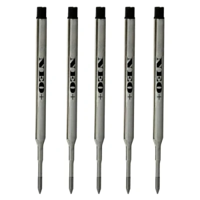 Abbildung von Ersatzminen für Sheaffer K Kugelschreiber Sets Kugelschreibermine, mittlere Spitze 5 BLACK INK REFILLS